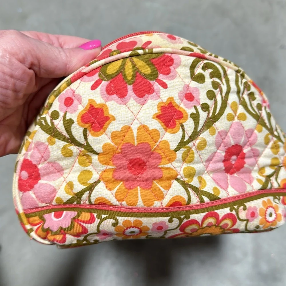Vera Bradley Pocket Cosmetic Bag Folkloric Makeup Case Waterproof / Box‎ 21-1